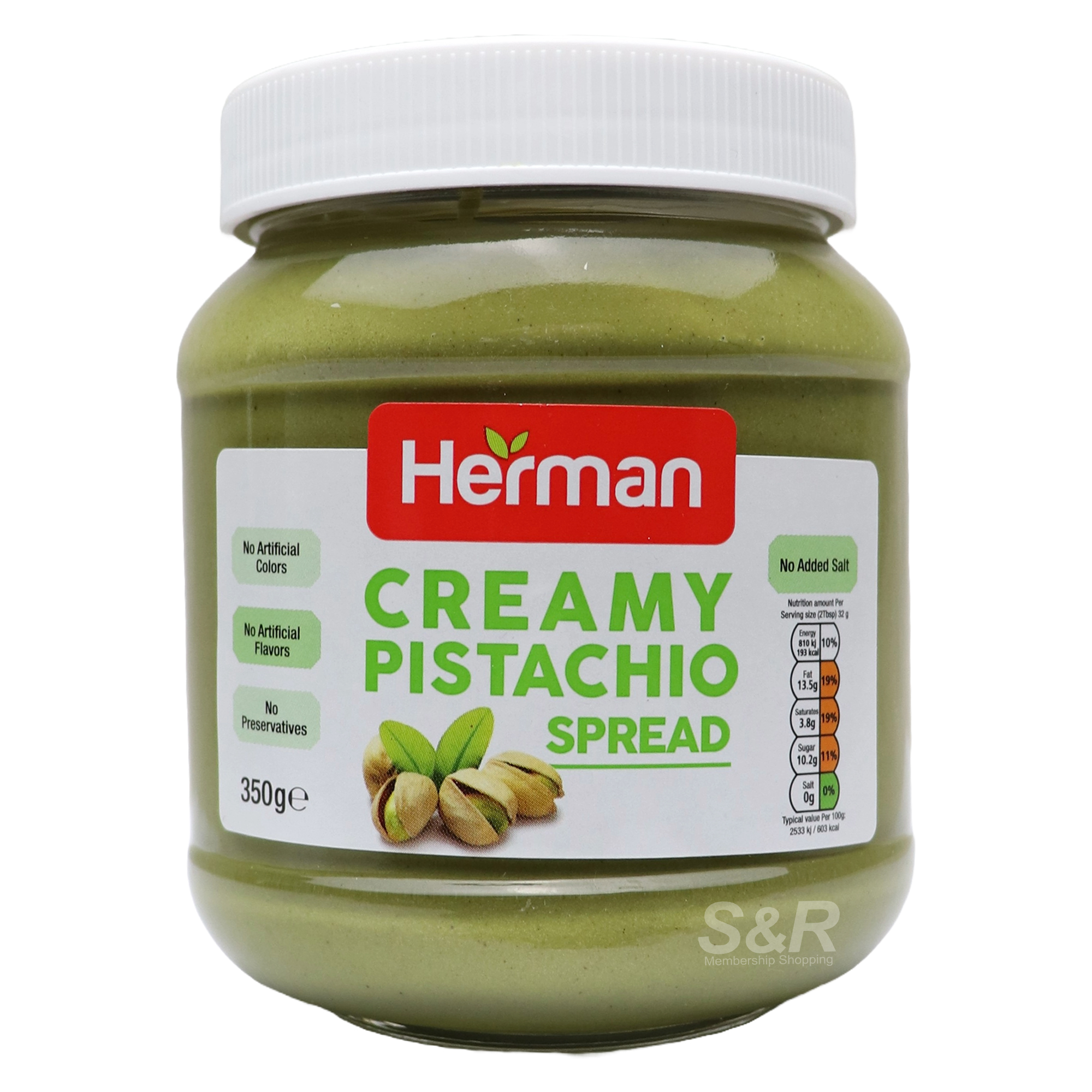 Herman Creamy Pistachio Spread 350g Herman Creamy Pistachio Spread 350g